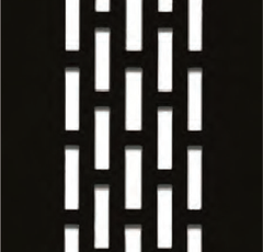 Perforated black aluminum