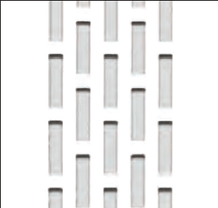 Perforated white aluminum