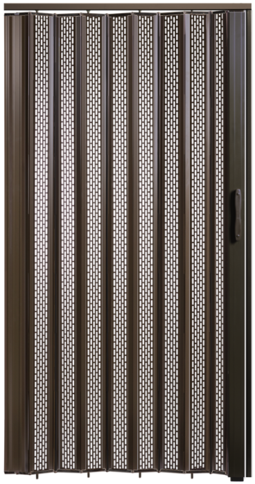 Perforated bronze folding gate door