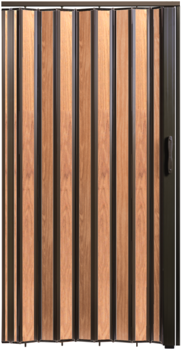 Red oak folding gate door